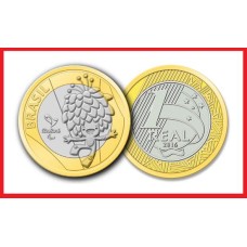 Brasil 1 Real 2016 V-591 Fc Olimpíadas Mascote Tom 