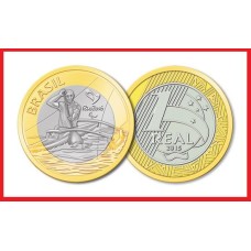 Brasil 1 Real 2015 V-582 Fc Olimpíadas Paracanoagem 