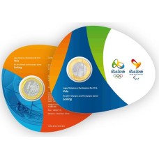 Brasil 1 Real 2015 Blister Oficial Olimpíadas Vela