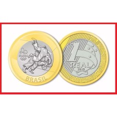 Brasil 1 Real 2016 V-587 Fc Olimpíadas Judô