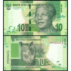 South Africa África do Sul P-138b Fe 10 Rand ND (2015) Mandela
