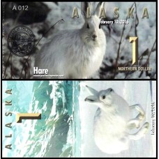 Alaska 1 Dollar 2016 Fe Lebre Fantasia