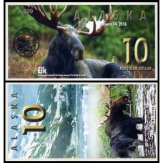 Alaska 10 Dollar 2016 Fe Alce Fantasia