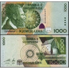 Albânia P-69 Fe 1.000 Lekë 2001/2002 Pjetër Bogdani 
