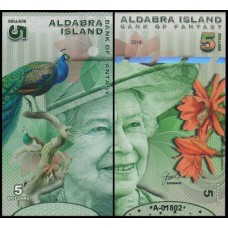 Aldabra Islands 5 Dollars 2018 Fe Fantasia Rainha ♛