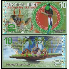 Aldabra Islands Tropical Birds 10 Dollars 2017 Fe Fantasia
