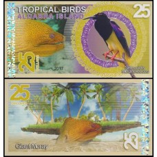 Aldabra Islands Tropical Birds 25 Dollars 2017 Fe Fantasia
