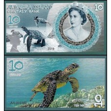 Aldabra Islands 10 Dollars 2019 Fe Polímero Fantasia Rainha ♛