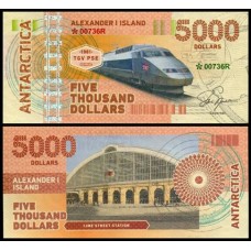 Alexander I Island 5.000 Dollars 2017 Fe Fantasia