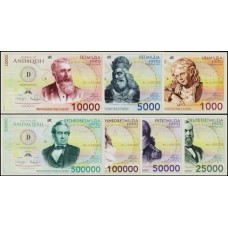 Nation of Andaqesh 2014 Set com 7 Cédulas Fe 1.000-500.000	Fantasia