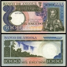 Angola P-108a S/Fe 1.000 Escudos 1973 Camões
