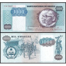 Angola P-121b Fe 1.000 Kwanzas 1987
