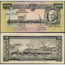 Angola P-92 Sob 20 Escudos 1962 (1) Angola P-92 Sob 20 Escudos 1962 (1)