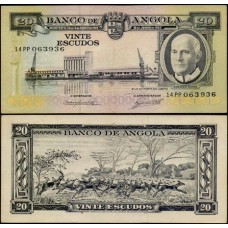 Angola P-92 Sob 20 Escudos 1962 (2) Angola P-92 Sob 20 Escudos 1962 (2)