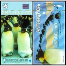 Antarctica 1 Dollar Março 2007 Fe Polímero Fantasia