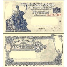 Argentina P-256a.2 S/Fe 50 Centavos ND (1948-51)