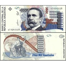 Argentina P-334a Fe 10.000 Australes ND (1989) Argentina P-334a Fe 10.000 Australes ND (1989)