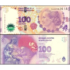 Argentina P-358d Fe 100 Pesos 2012 Comemorativa Evita