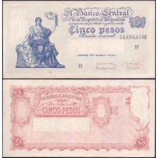 Argentina P-264a.6 Sob 5 Pesos ND (1959)