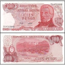 Argentina P-302a.2 Fe 100 Pesos ND (1976-78) Letra D San Martín
