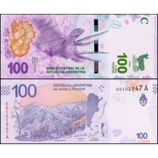 Argentina P-363Aa Fe 100 Pesos ND (2018) 