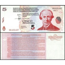 Argentina P-S2752a Fe 5 Pesos Lecop 2001 (2006)
