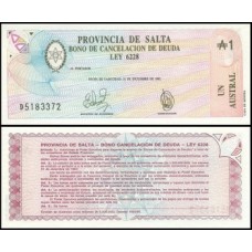 Argentina P-S2612 Fe 1 Austral 1986 Salta