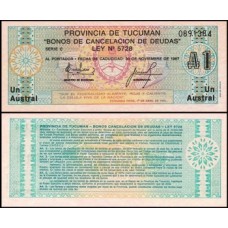 Argentina P-S2703c Fe 1 Austral 1987 Tucuman