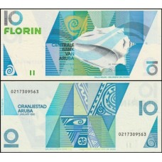 Aruba P-7 Fe 10 Florin 1990 Aruba P-7 Fe 10 Florin 1990