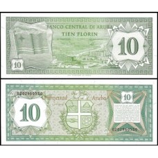 Aruba P-2 Fe 10 Florin 1986 Aruba P-2 Fe 10 Florin 1986