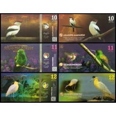 Atlantic Forest Floresta Atlântica 10+11+12 Aves 2015 Fe Set C/3 Cédulas Fantasia