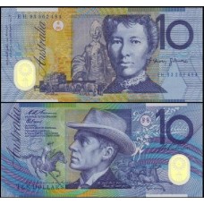 Austrália P-52a.1 Fe 10 Dollars 1993 Polímero