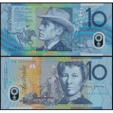 Austrália P-58e Fe 10 Dollars 2008 Polímero