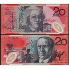 Austrália P-59d Fe 20 Dollars 2006 Polímero