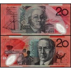 Austrália P-59f Fe 20 Dollars 2008 Polímero