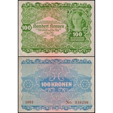 Áustria P-77 S/Fe 100 Kronen 1922 Áustria P-77 S/Fe 100 Kronen 1922