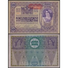 Áustria P-65 Fe 10.000 Kronen 1919 Ocupação Alemã