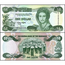 Bahamas P-51 S/Fe 1 Dollar L.1974 (1992) Rainha ♛