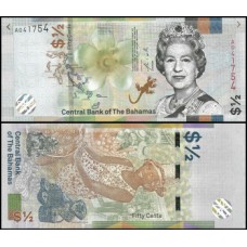Bahamas P-76Aa Fe 1/2 Dollar 2019 Rainha ♛
