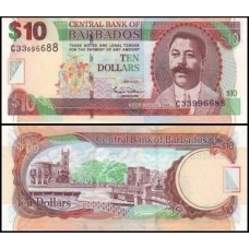 Barbados P-68a Fe 10 Dollars 2007 Charles Duncan O'Neal Barbados P-68a Fe 10 Dollars 2007 Charles Duncan O'Neal