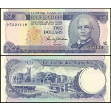 Barbados P-30a Fe 2 Dollars ND (1980)