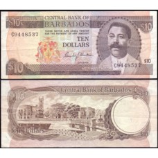 Barbados P-33a Mbc 10 Dollars ND (1973)
