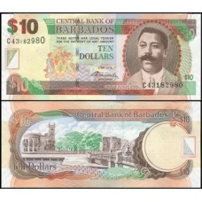 Barbados P-68c Fe 10 Dollars 2012 Charles Duncan O'Neal Barbados P-68c Fe 10 Dollars 2012 Charles Duncan O'Neal