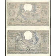 Belgium Bélgica P-107a Sob 100 Francs 20 Belgas 1943 
