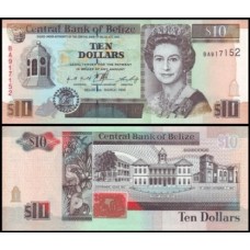 Belize P-59 Fe 10 Dollars 1996 Rainha ♛