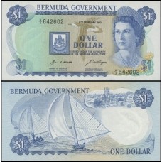 Bermuda P-23a S/Fe 1 Dollar 1970 Rainha ♛