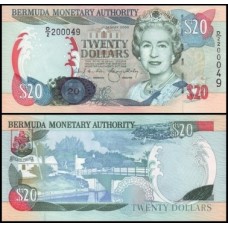 Bermuda P-53Aa Fe 20 Dollars 2000 Rainha ♛
