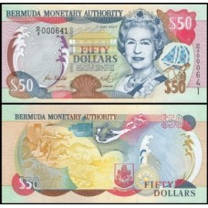 Bermuda P-54b Fe 50 Dollars 2007 Rainha ♛