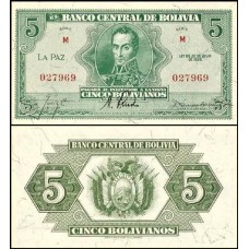 Bolívia P-129a.2 Fe 5 Bolivianos L.1928