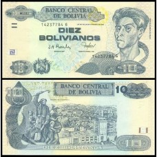 Bolívia P-228a.1 Fe 10 Bolivianos L.1986 (2005) Série G